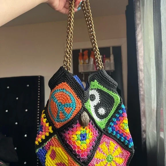 Colorful Crochet Patchwork Bag - Picture 1 of 2